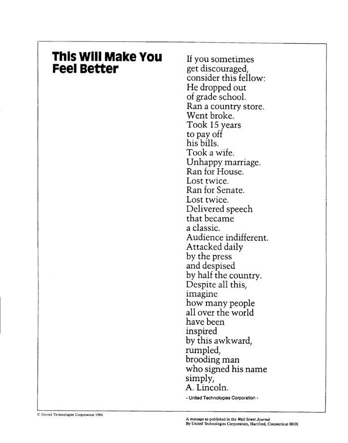 This Will Make You Feel Better, Management Poem