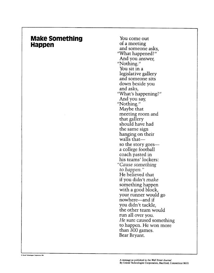 Get Out Of That Rut , Management Poem